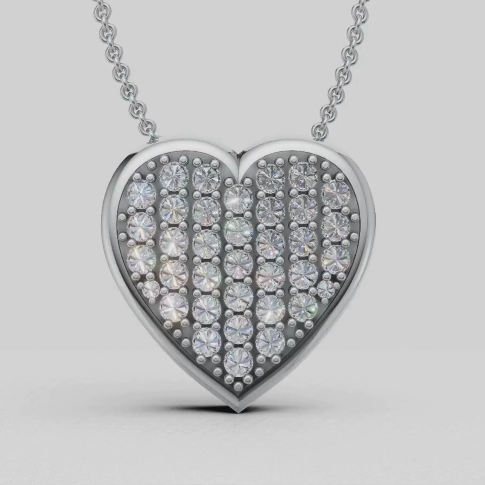 Diamonair Lab Grown Diamond (F/VS+) 1.00 carat Round cut Sterling Silver Heart Pendant - Sterling Silver | Gold over Silver