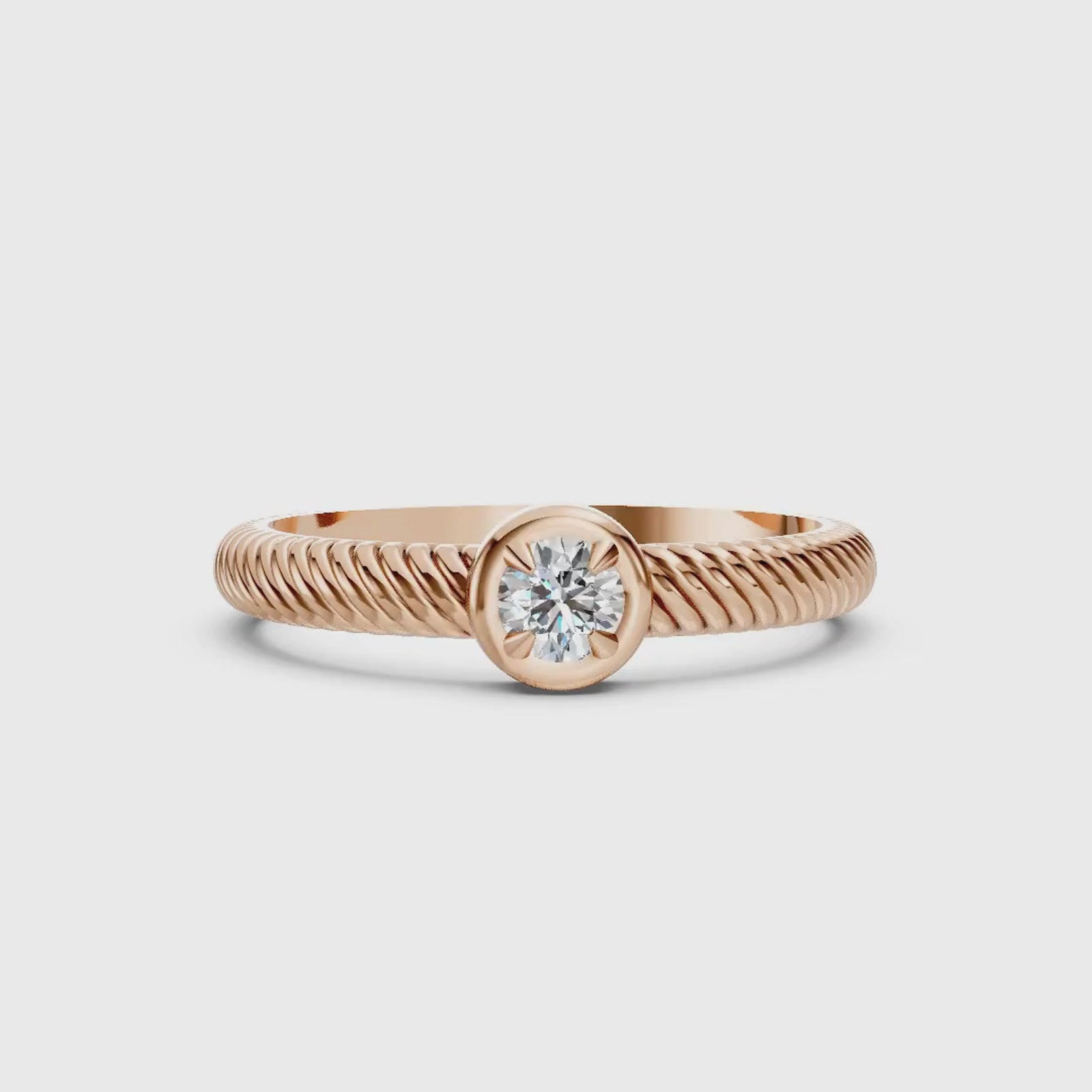 1/6 Carat T.W. Round-cut Lab Grown Diamond (F/VS+) 14K Gold Ring