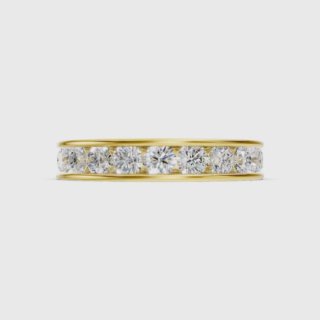 Diamonair Lab Grown Diamond (F/VS+) 1.00 carat Round cut Sterling Silver Ring - Sterling Silver | Gold over Silver