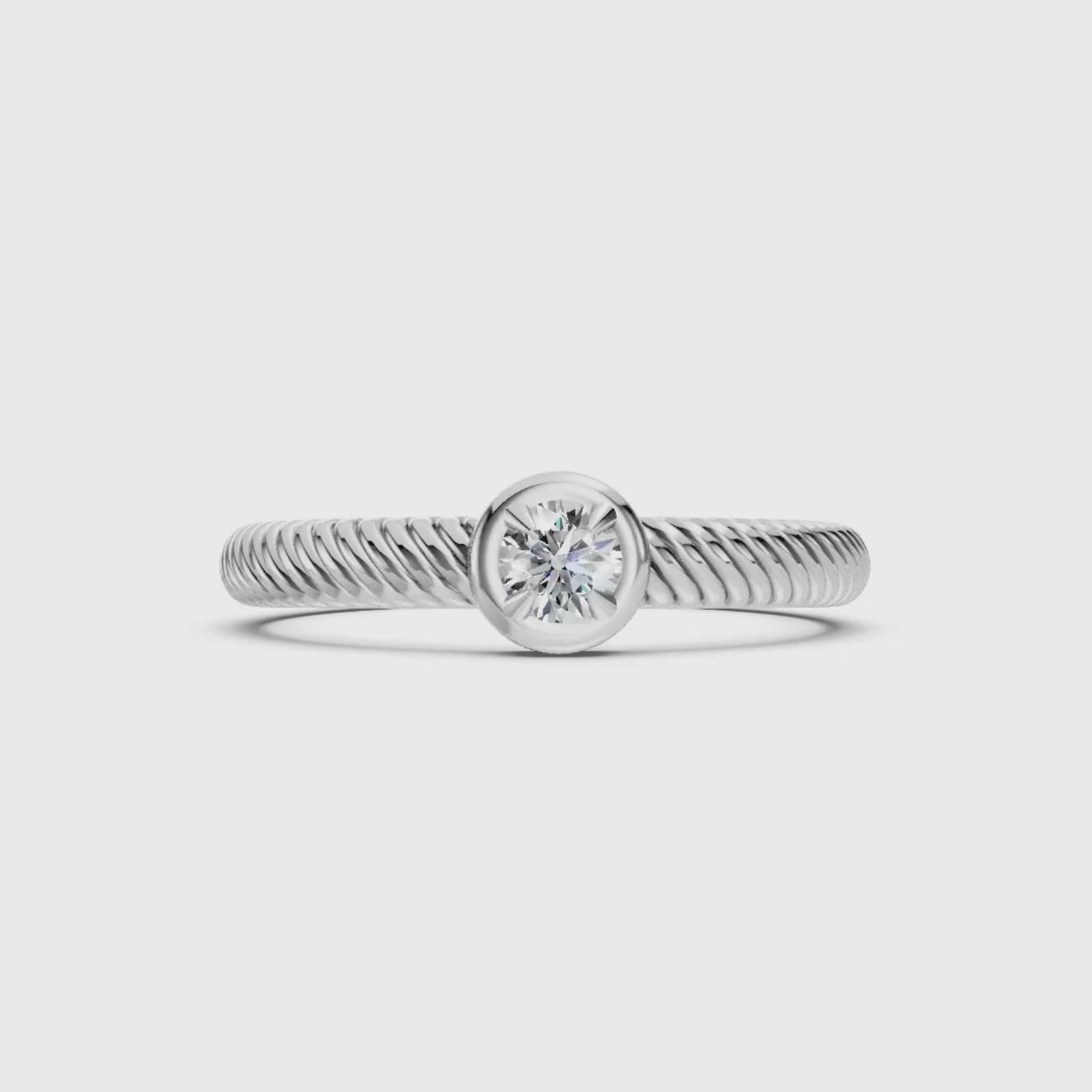 1/6 Carat T.W. Round-cut Lab Grown Diamond (F/VS+) 14K Gold Ring