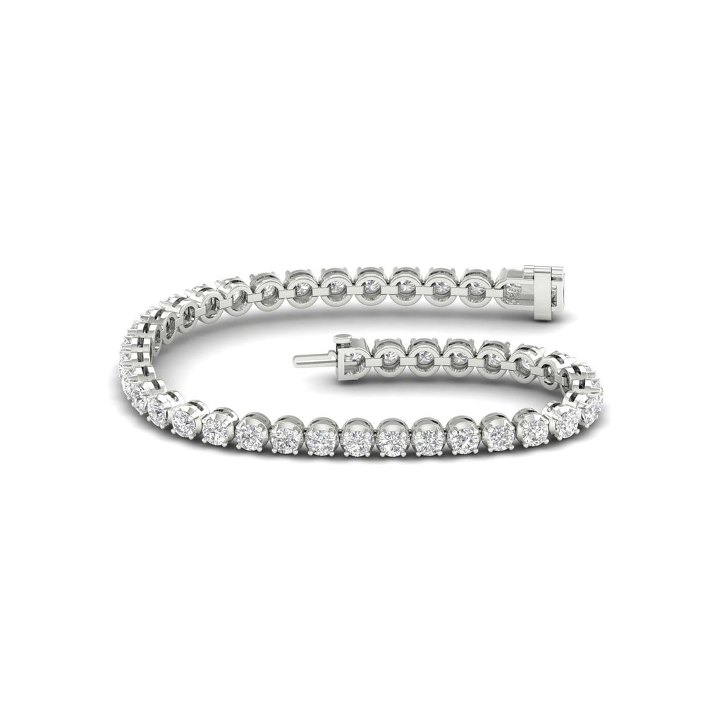 6.00 Carat T.W. Round-cut Lab Grown Diamond (F/VS+) 14K Gold Bracelet
