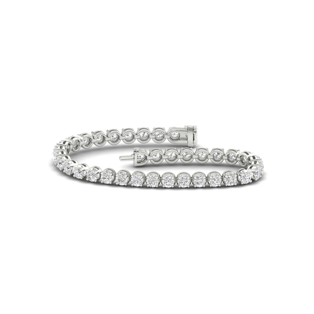 8.00 Carat T.W. Round-cut Lab Grown Diamond (F/VS+) 14K Gold Bracelet