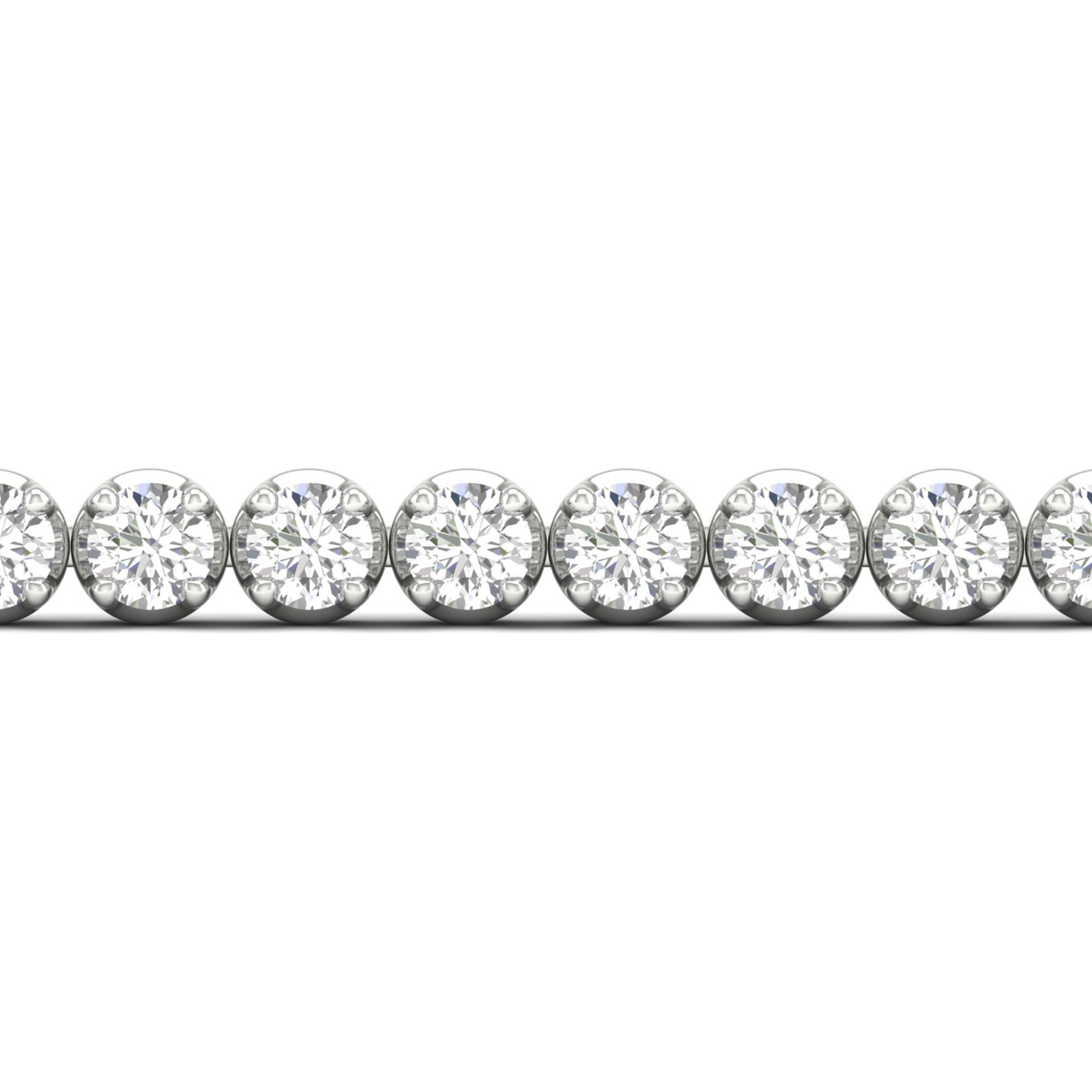 10.00 Carat T.W. Round-cut Lab Grown Diamond (F/VS+) 14K Gold Bracelet