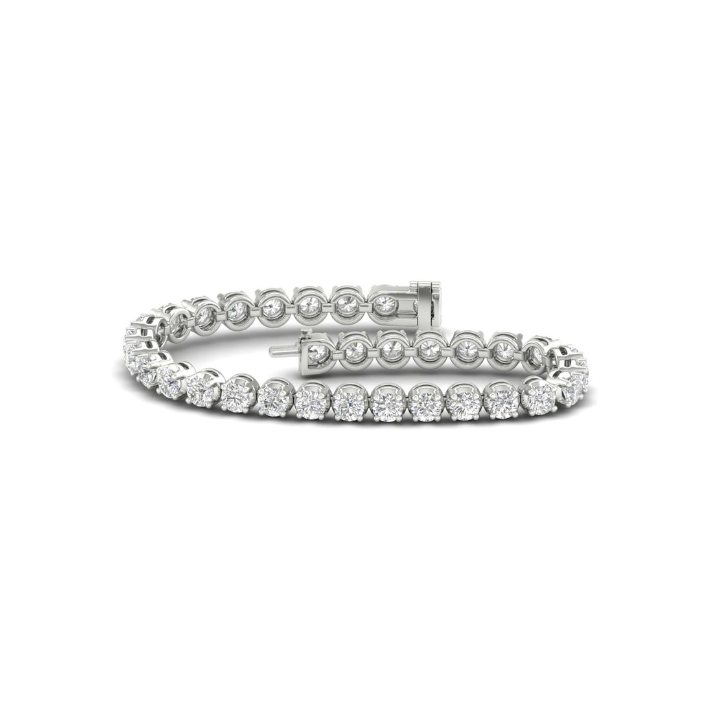 10.00 Carat T.W. Round-cut Lab Grown Diamond (F/VS+) 14K Gold Bracelet