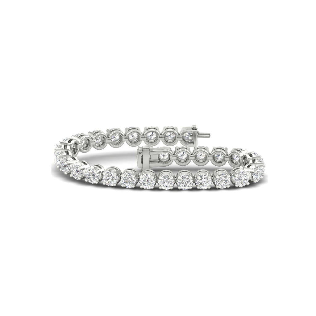 12.00 Carat T.W. Round-cut Lab Grown Diamond (F/VS+) 14K Gold Bracelet