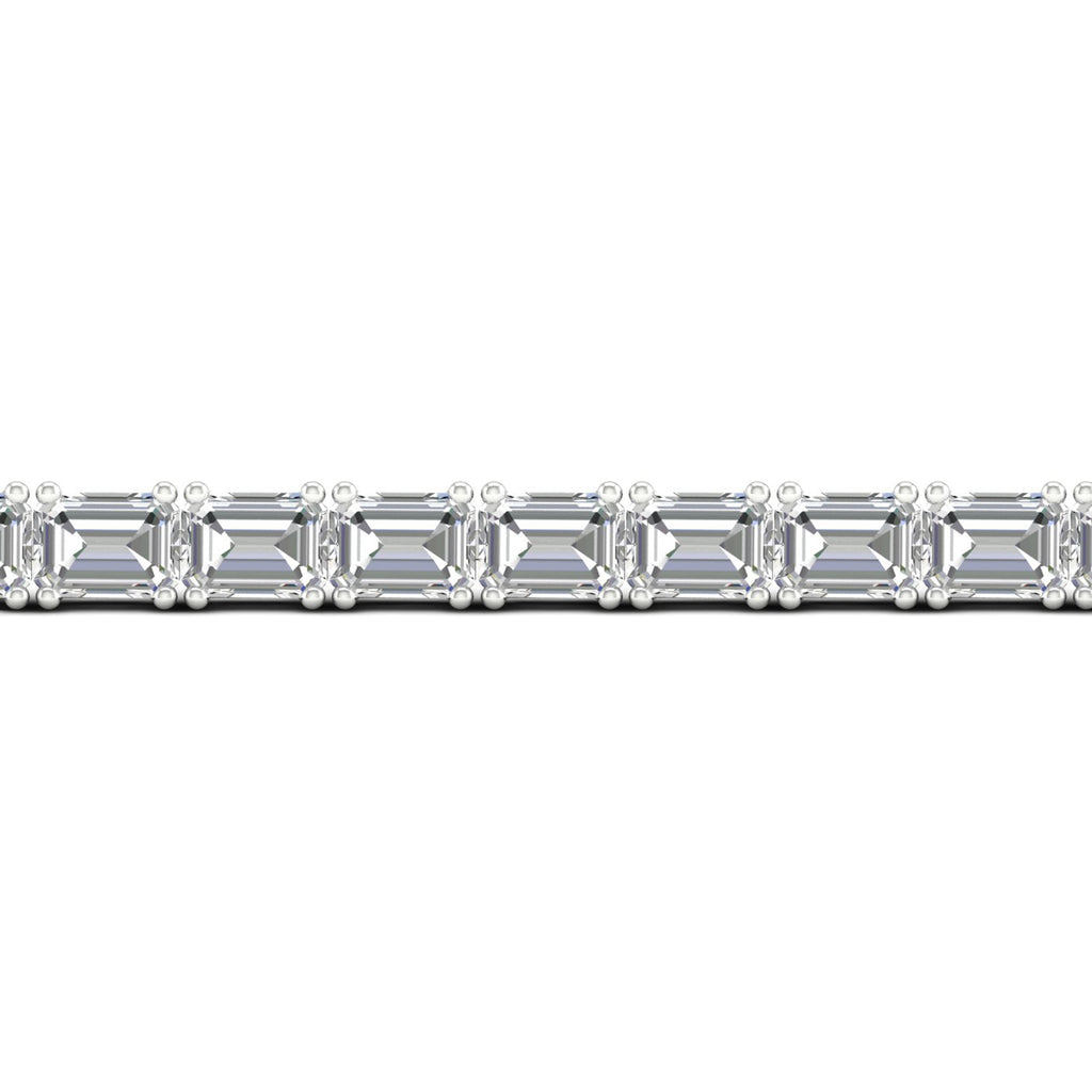 8 1/2 Carat T.W. Emerald-cut Lab Grown Diamond (F/VS+) 14K Gold Bracelet