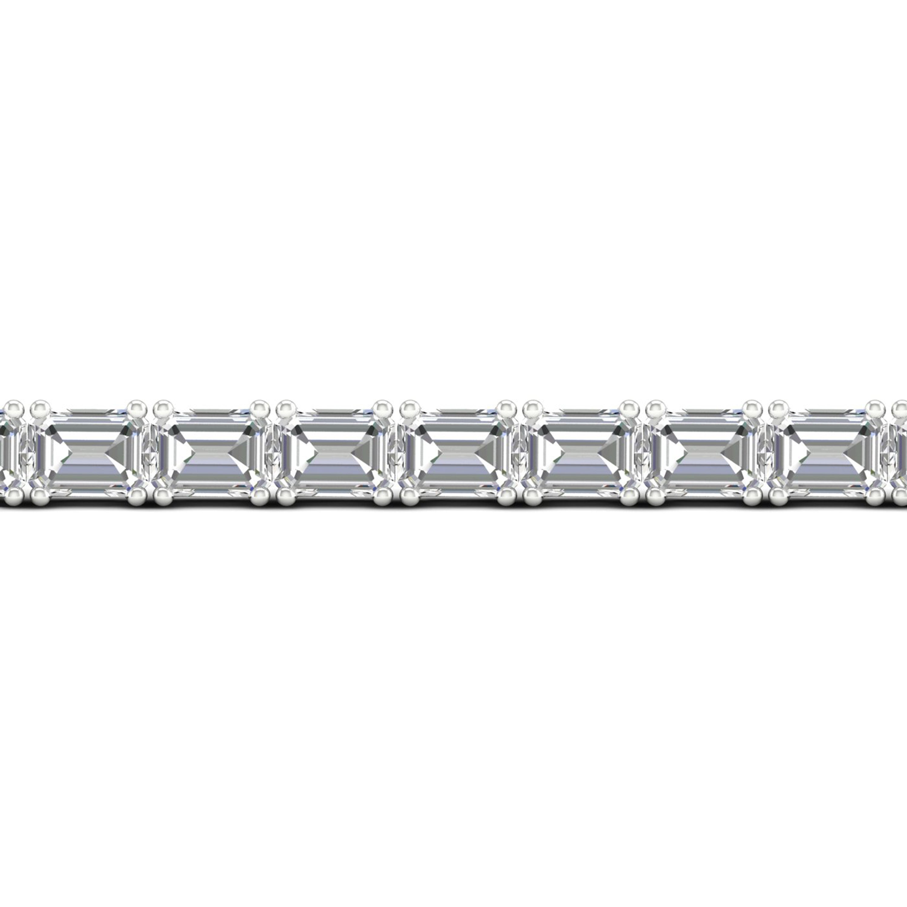 8 1/2 Carat T.W. Emerald-cut Lab Grown Diamond (F/VS+) 14K Gold Bracelet