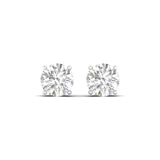 2.00 Carat T.W. Round-cut Lab Grown Diamond ( G-H/VS ) 14K Gold Stud Earrings with Double Notch Post & Pushback