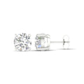 6.00 Carat T.W. Round-cut Lab Grown Diamond (F/VS+) 14K Gold Stud Earrings with Double Notch Post & Pushback