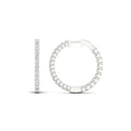 3.00 Carat T.W. Round-cut Lab Grown Diamond (F/VS+) 14K Gold Hoop Earrings