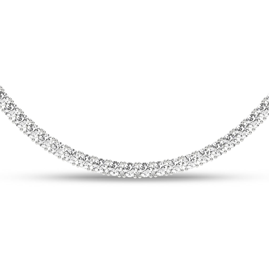 10.00 Carat T.W. Round-cut Lab Grown Diamond (F/VS+) 14K Gold Necklace
