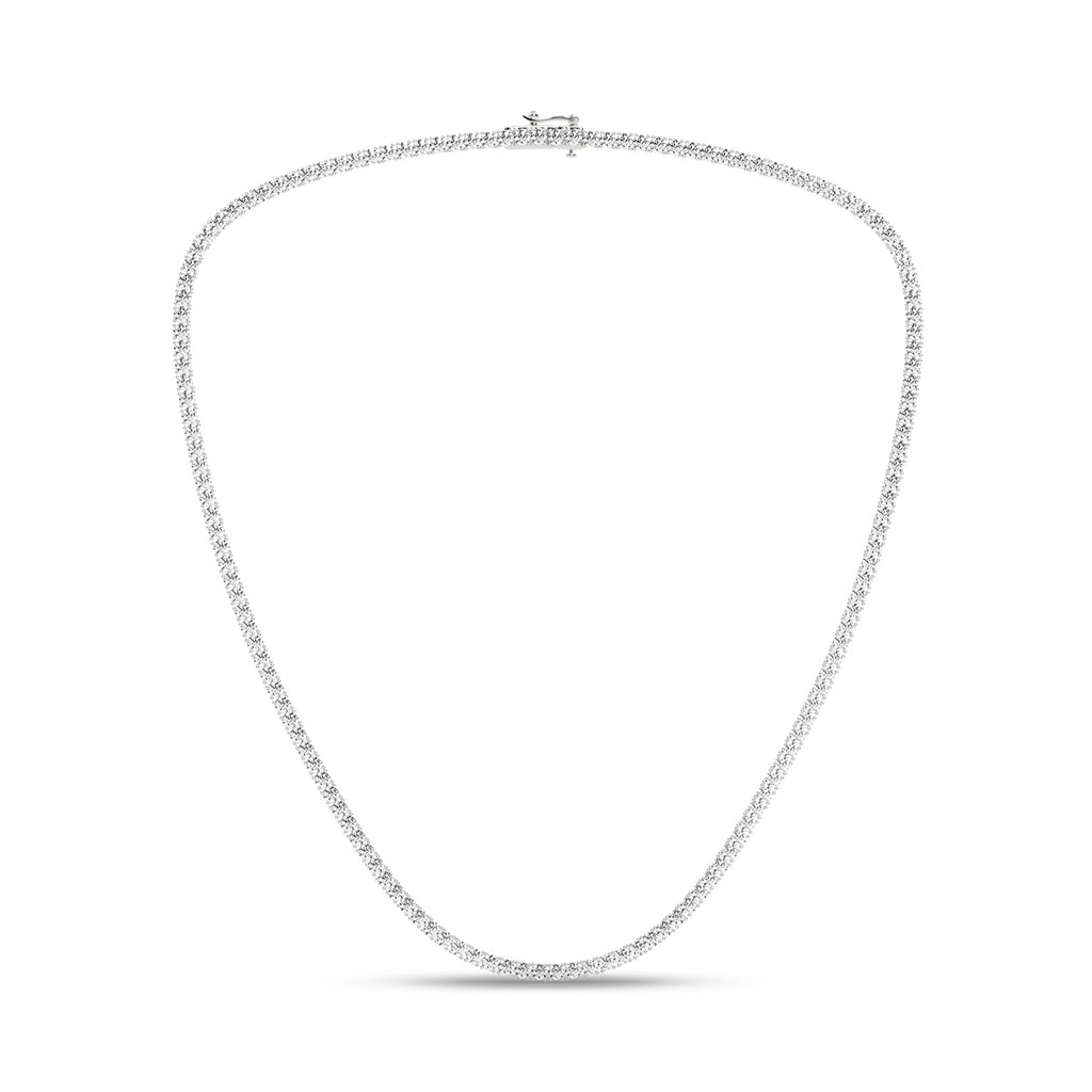 10.00 Carat T.W. Round-cut Lab Grown Diamond (F/VS+) 14K Gold Necklace