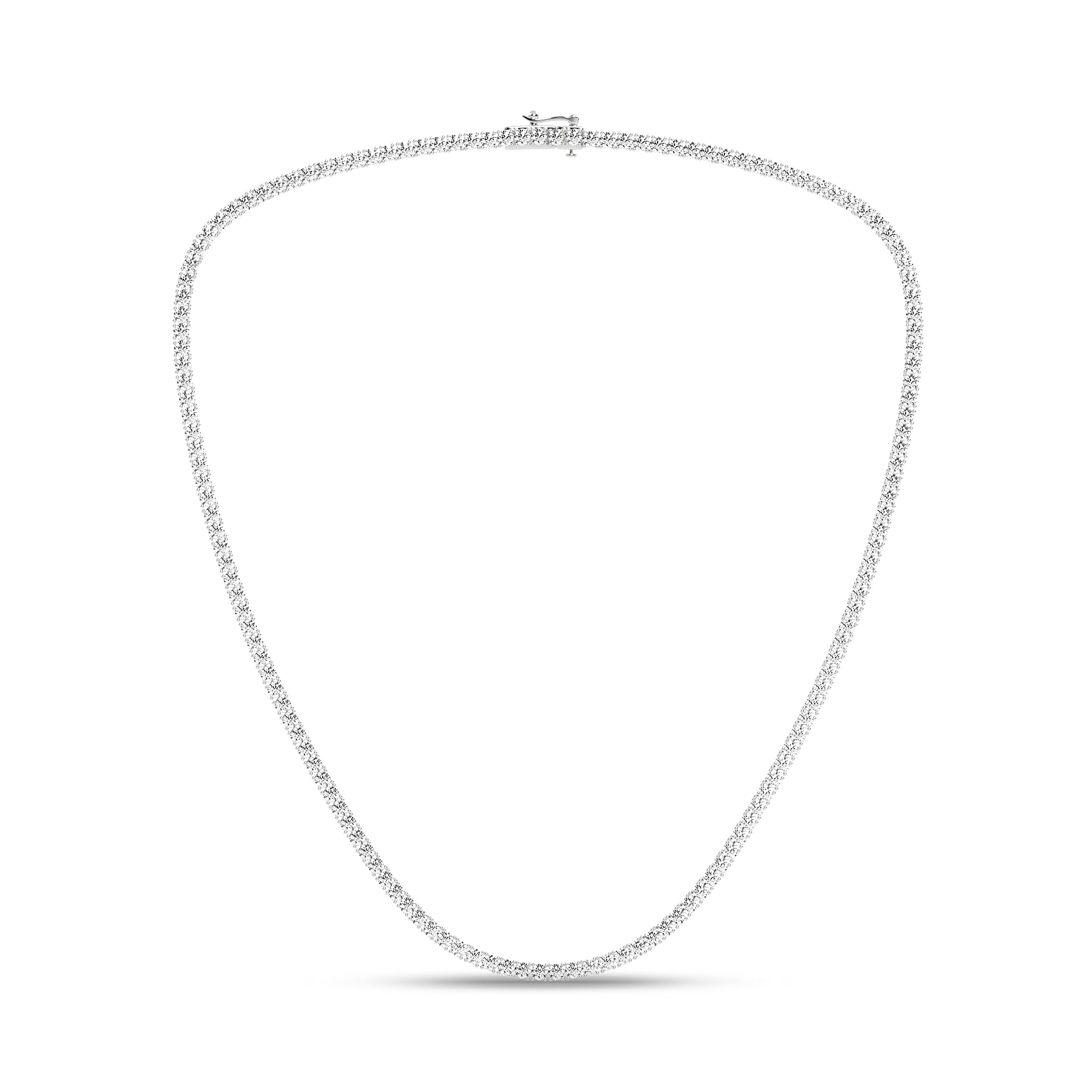 10.00 Carat T.W. Round-cut Lab Grown Diamond (F/VS+) 14K Gold Necklace