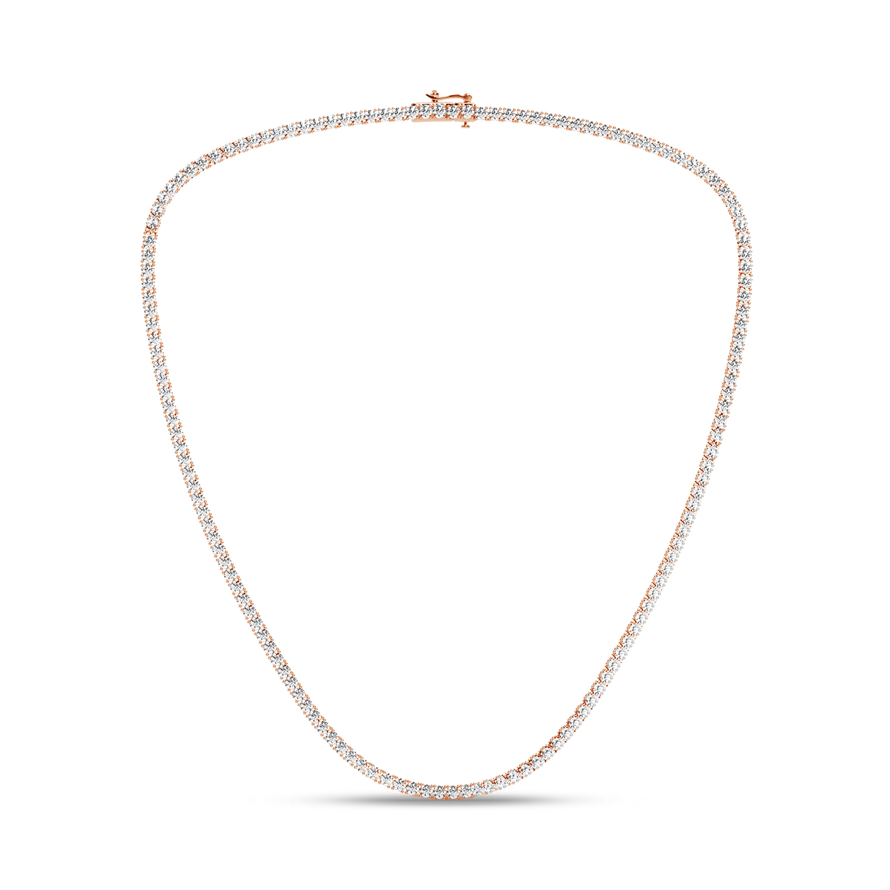 10.00 Carat T.W. Round-cut Lab Grown Diamond (F/VS+) 14K Gold Necklace