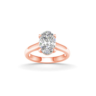 3.00 Carat T.W. Oval-cut Lab Grown Diamond ( G-H/VS ) 14K Gold Solitaire Ring