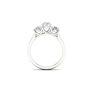2.00 Carat T.W. Round-cut Lab Grown Diamond ( G-H/VS ) 14K Gold 3 Stone Ring