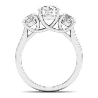 5.00 Carat T.W. Round-cut Lab Grown Diamond ( G-H/VS ) 14K Gold 3 Stone Ring