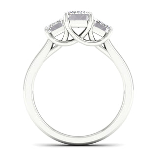 2.00 Carat T.W. Emerald-cut Lab Grown Diamond ( G-H/VS ) 14K Gold 3 Stone Ring