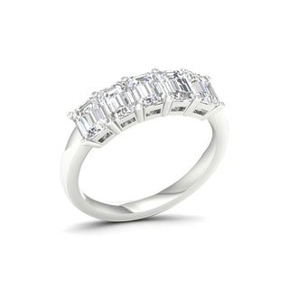 2.00 Carat T.W. Emerald-cut Lab Grown Diamond ( G-H/VS ) 14K Gold 5 Stone Ring