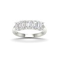 7 1/2 Carat T.W. Emerald-cut Lab Grown Diamond (F/VS+) 14K Gold 5 Stone Ring