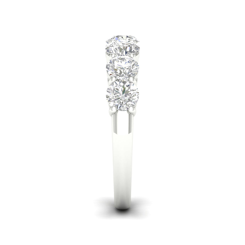 3 1/2 Carat T.W. Round-cut Lab Grown Diamond (F/VS+) 14K Gold 7 Stone Ring