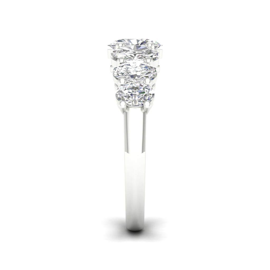 2.00 Carat T.W. Oval-cut Lab Grown Diamond (F/VS+) 14K Gold 7 Stone Ring