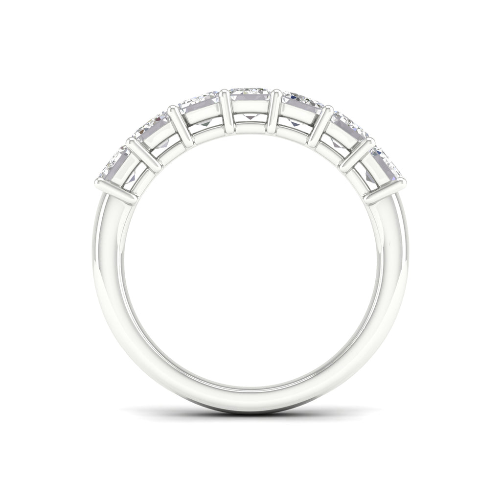 3 1/2 Carat T.W. Emerald-cut Lab Grown Diamond (F/VS+) 14K Gold 7 Stone Ring