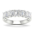 3 1/2 Carat T.W. Emerald-cut Lab Grown Diamond (F/VS+) 14K Gold 7 Stone Ring