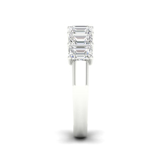5 1/4 Carat T.W. Emerald-cut Lab Grown Diamond ( G-H/VS ) 14K Gold 7 Stone Ring