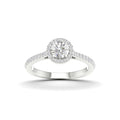 1.00 Carat T.W. Round-cut Lab Grown Diamond (F/VS+) 14K Gold Halo Ring