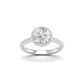2 1/4 Carat T.W. Round-cut Lab Grown Diamond (F/VS+) 14K Gold Halo Ring